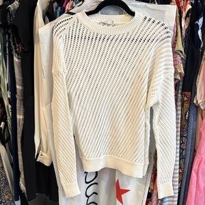 Vince Cream Open-Knit Sweater